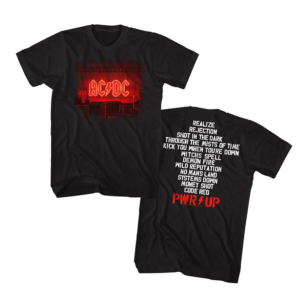 AC/DC - PWRUP Track List T-Shirt (Men) - Joe Bonamassa Official Store